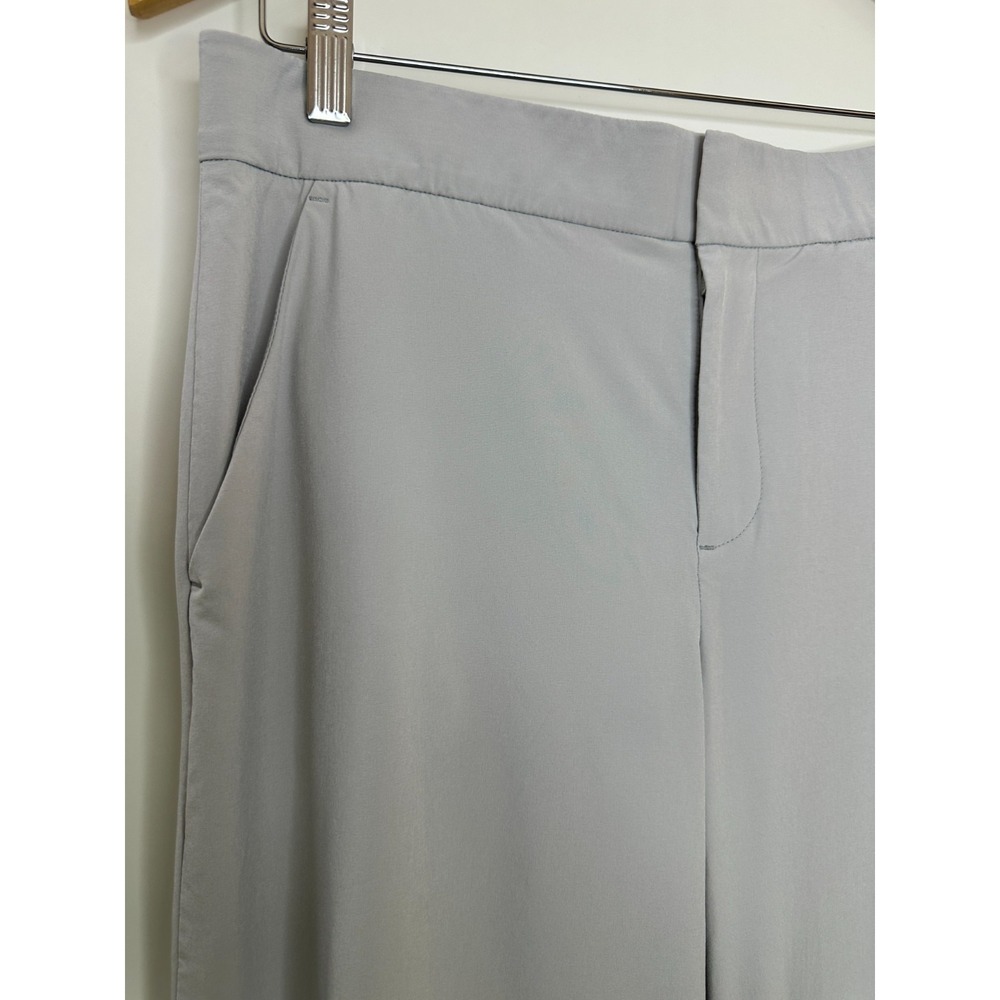 Athleta Tribeca Crop Pants Tern Grey Size 10 Travel Work Stretch Snap Ankle - Picture 5 of 16